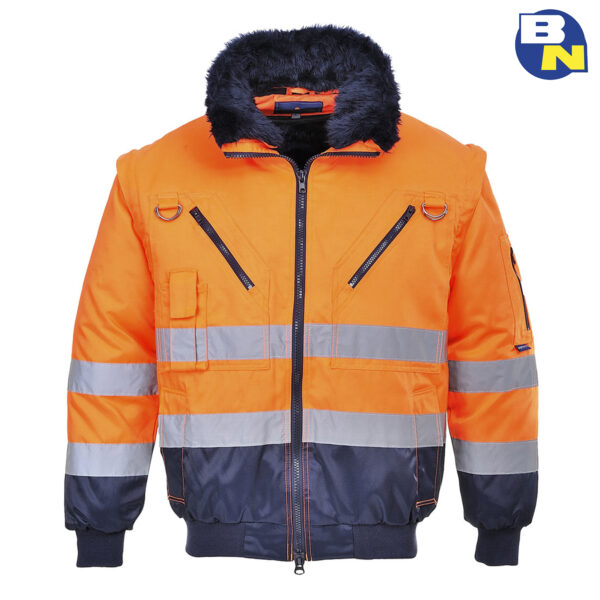 Abbigliamento-Pro-giacca-3in1-alta-visibilità-arancio